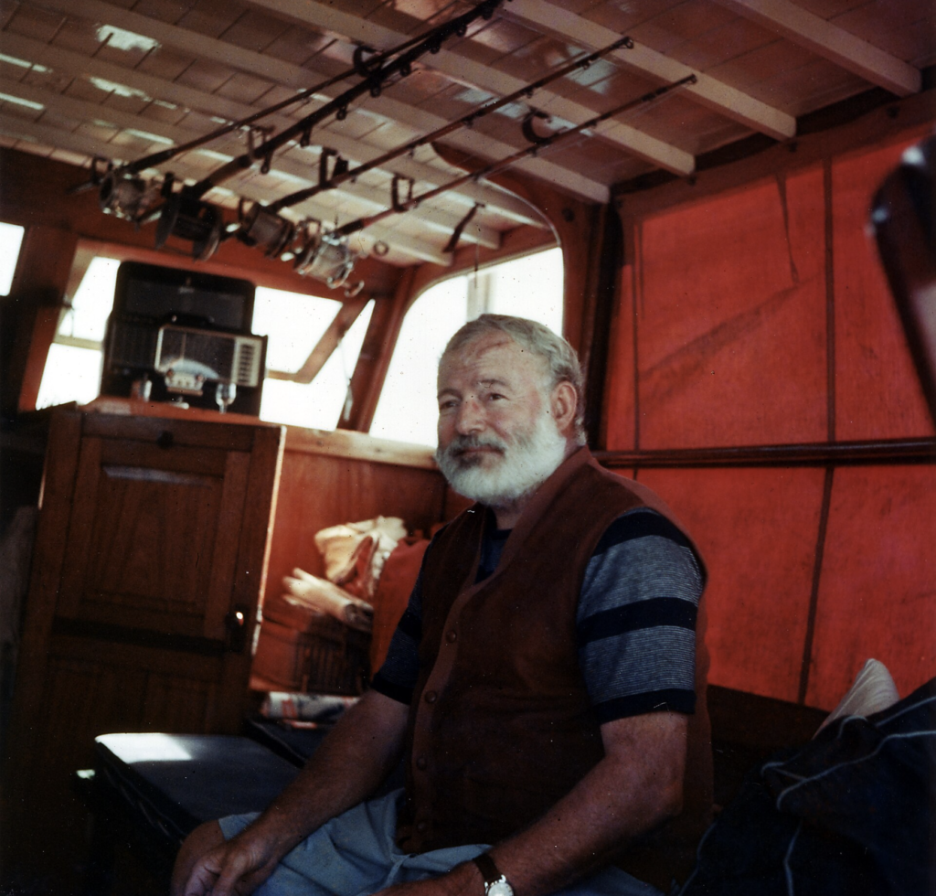 Ernest Hemingway aboard Pilar, 1950